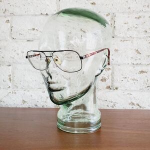 Vintage Mens Gunmetal Aviator Eye Glasses Optical Retro Readers Vision 1970's